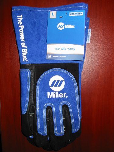 Miller genuine arc armor mig/stick heavy duty welding gloves - 1 pr large 263339 for sale