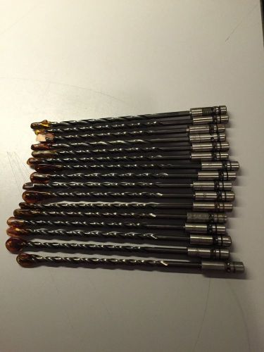 Precision high speed twist drills lot of 16 for sale