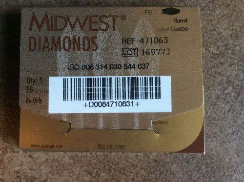 DENTSPLY MIDWEST DIAMOND BURS 811-037 SUPER COARSE BARREL