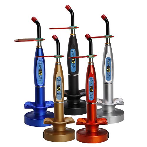 5X New Dental Wireless Cordless LED Curing Light Lamp 1500mw 5 Colors