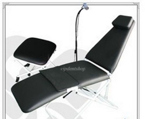 1pcDental Chair Unit Mobile Patient Chair Set With Operating Light Black
