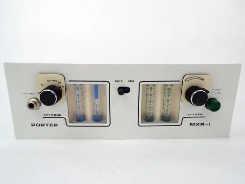 Porter mxr-1 2050 dental nitrous oxide conscious sedation wall mount flowmeter for sale