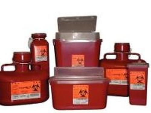 Vwr sharps red biosafety container # 19001-006 2 gallon autoclavable case of 24 for sale