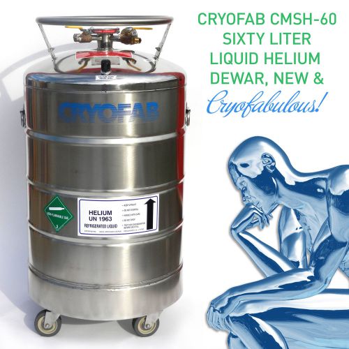 Cryofab cmsh-60 liquid helium dewar, new in box, $5,000 retail, free shipping!! for sale