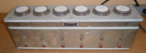 Laboratory lab 6-place heating mantle / hot plate burner unit for sale