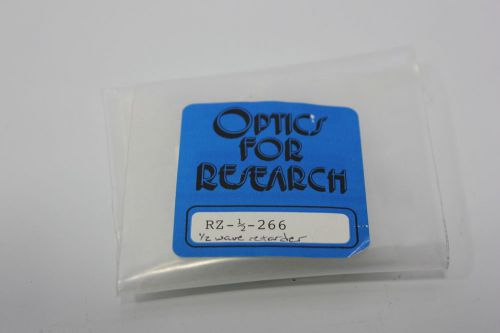 NEW OPTICS FOR RESEARCH 1/2 WAVE PLATE RETARDER RZ-1/2-266 266NM  (S14-3-55A)