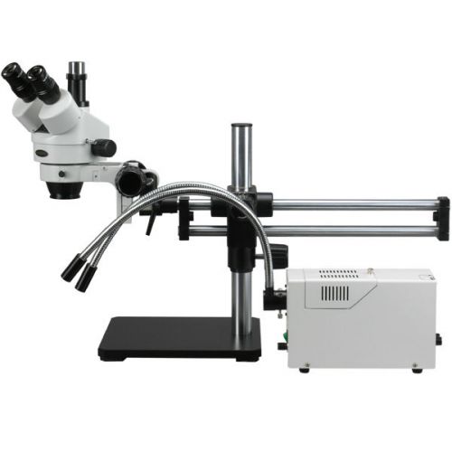 3.5-180X Fiber light Trinocular Stereo Microscope + Ball Bearing Stand