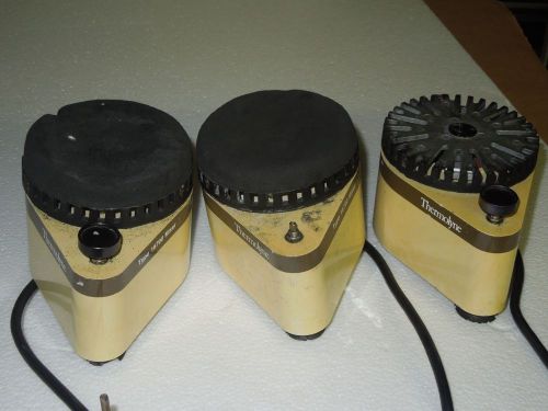 Lot of 3 barnstead thermolyne maxi-mix 1  m16715 mini mixer shaker vortexers for sale