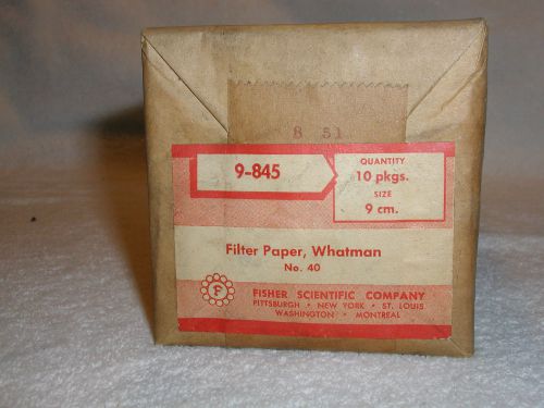 10 Boxes No 40, 1000 circles Whatman Lab Filter Paper 9 cm. Sealed original Tie