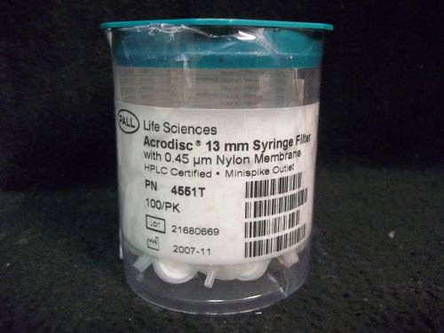 Pall acrodisc 13mm syringe filter w 0.45um nylon membrane #4551t 38 pieces for sale