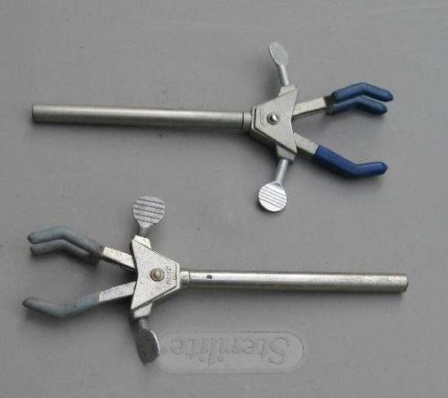 Fisher laboratory lab medium 3-finger clamp lot x2 for sale