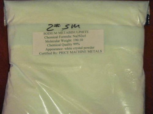 SODIUM METABISULPHITE (2 lbs) LAB GRADE FOR REFINING GOLD BACK TO %99.6+ PURE!