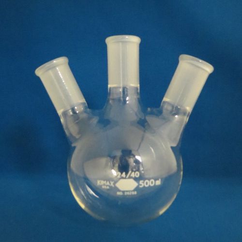 Kimax 500ml round distilling flask 3 neck  24/40 # 26288 for sale