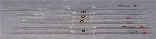 Reusable Glass Volumetric Pipettes Lot Of 6