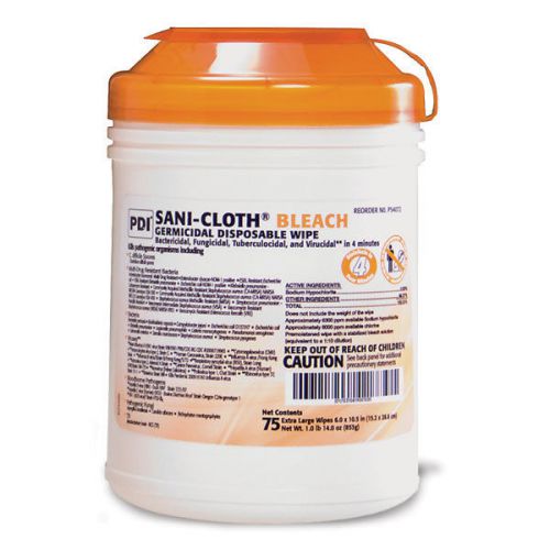 Sani-cloth germicidal wipes - bleach  1:10 dilution  75/canister 1 ea for sale