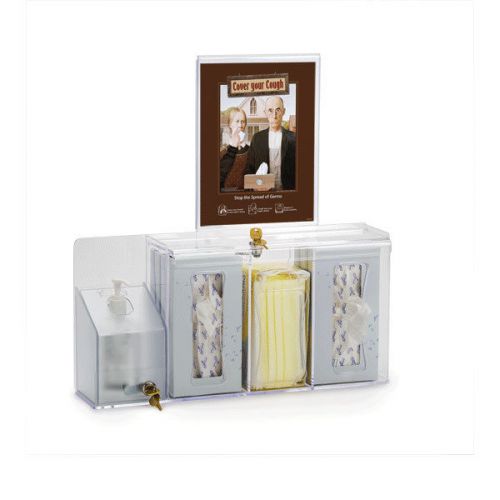 Premium Anti-Microbial Health &amp; Hygiene Stations - With Portrait Sign Holder ...