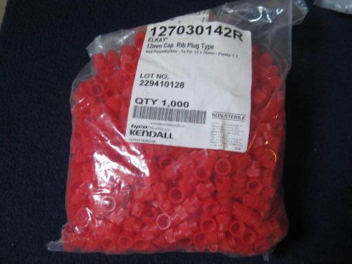 Kendall ELKAY 12mm Cap Rib Plug Type Red Polyethylene to Fit 12x75mm(127030142R)