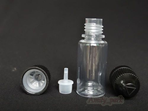 Childproof Cap! 50Pcs 10ML Empty  Plastic Squeezable Dropper Bottles Liquid  PET