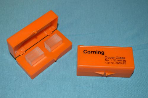 Corning cover glass 22mm sq. no. 1 (0.12 to 0.16mm) 1 ounce 2865-22 for sale