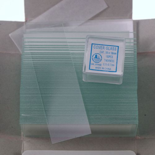 microscope slides clear x50 &amp; cover glass slips 18x18 new x200 free shipping
