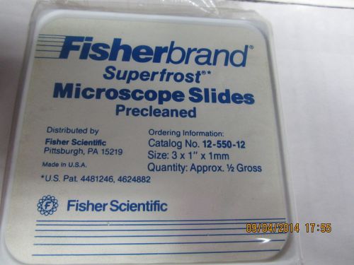 Fisher brand Superfrost Microscope SlidesPrecleaned Cat. # 12-550-12 (2 boxes)