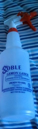 32 oz. Labeled Bottle for Noble Chemical Lemon Lance Disinfectant &amp; Detergent Cl