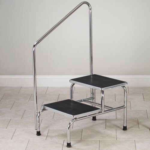Bariatric 2-Step Step Stool - With Handrail 1 ea
