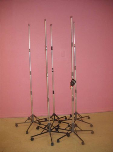 5 sharps pitch-it 30002 folding portable iv poles telescoping infusion stand for sale