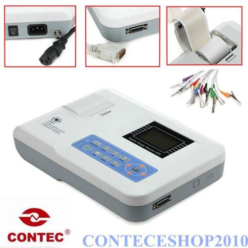 Contec ecg-100g single channel 12 leads electrocardiograph,portable ecg+printer for sale