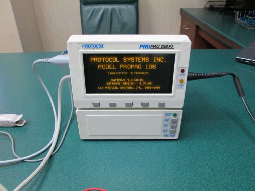 Welch allyn propaq patient monitor 106el with leads and charger for sale