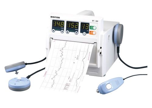 NEW ! Bistos BT 300 Antepartum Twin Fetal Heart Rate / FHR Monitor, LED Display