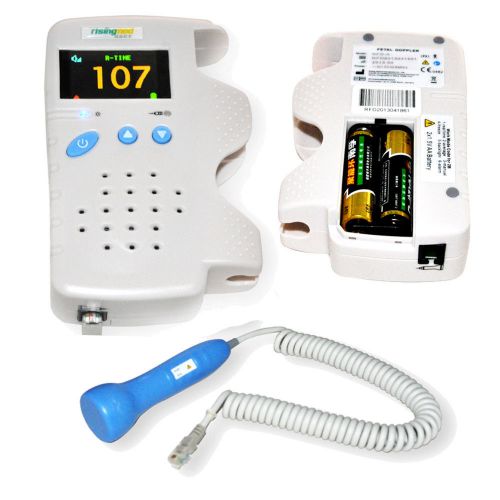 New Fetal Doppler 3MHz Color LCD Backlight Heart Beat Waveform Fetus Daily Check