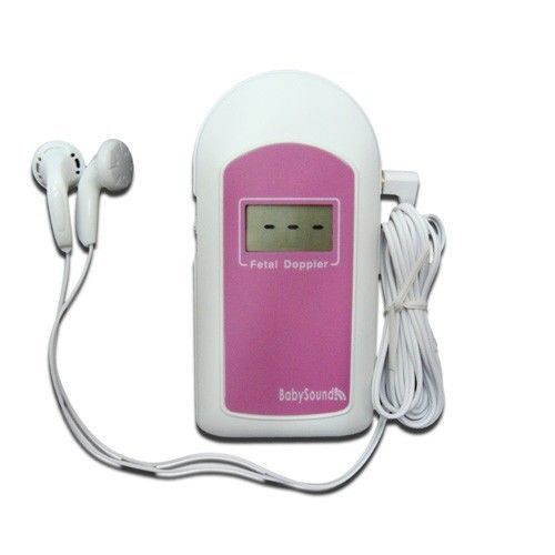 2014 New Pink Fetal Doppler 2MHz Baby Sound B LCD Display Safe &amp; Easy FDA CE