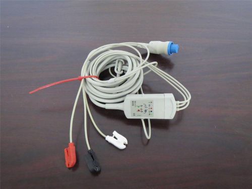 Ge ecg trunk cable w 3 lead adapter datex-ohmeda 300 series with warranty for sale