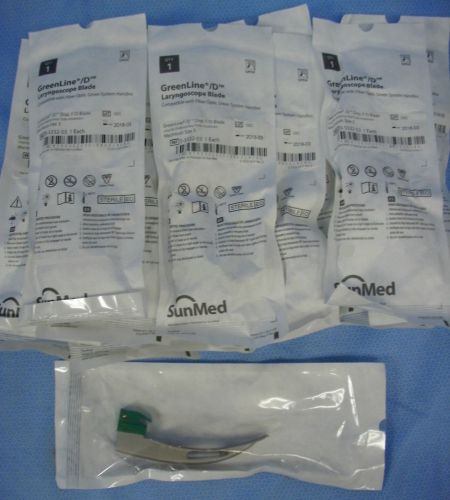 14 sunmed greenline /d laryngoscope blades #5-5332-03 for sale