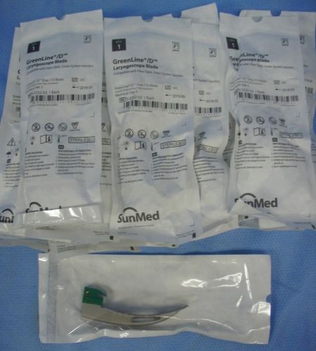 14 SunMed GreenLine /D Laryngoscope Blades #5-5332-03