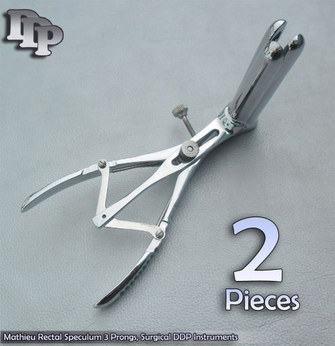 2 Pieces Of Mathieu Rectal Speculum 3 Prongs, Surgical DDP Instruments