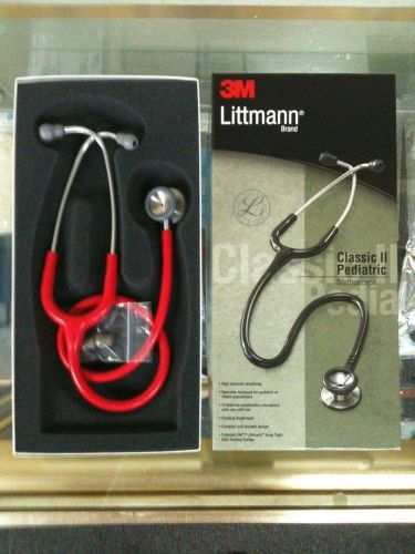 3m littmann classic ii pediatric stethoscope, 2113r-red color for sale