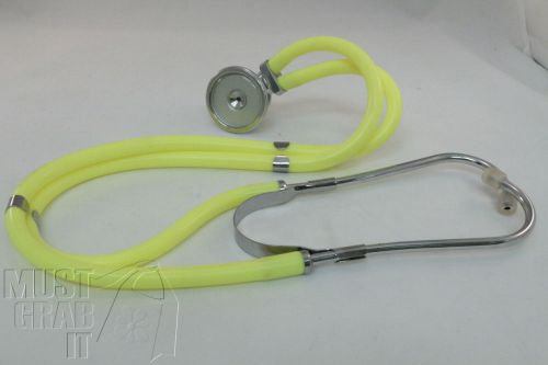Omron Healthcare Sprague Rappaport Binaural Stethoscope Neon Yellow 2-Tube Dual