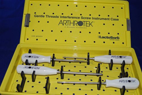 Arthrotek gentle threads interference screw set with sterilization tray for sale