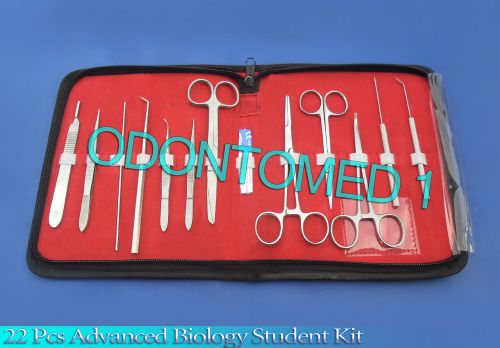 22 pcs biology lab anatomy medical student dissecting kit+scalpel blades #11 for sale