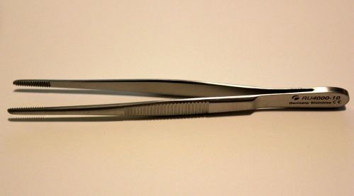 STANDARD DRESSING FORCEPS STRAIGHT 4  1/4 &#034; - Stainless Steel - Made in Gerrmany