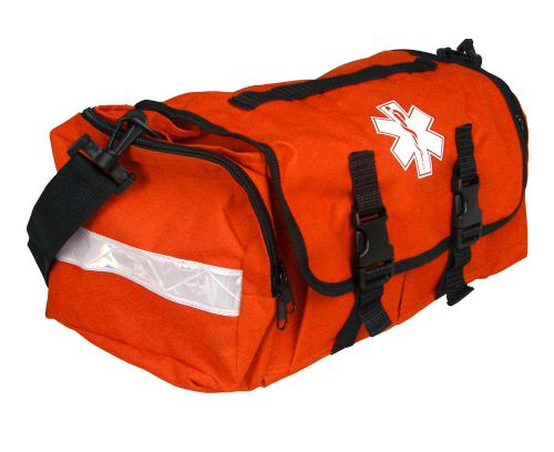 First responder emt paramedic on call trauma bag w/ reflectors- orange 17&#034;x7x10&#034; for sale