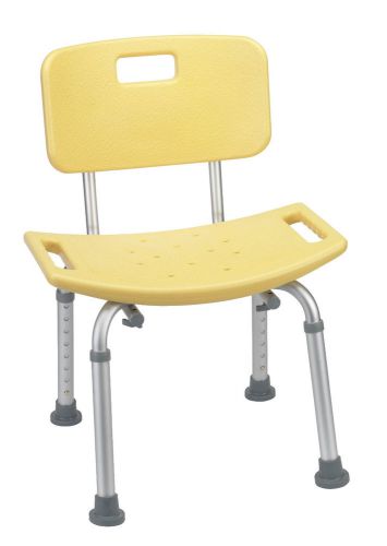 Drive Medical Designer Series Deluxe Bath Bench with Back, Yellow