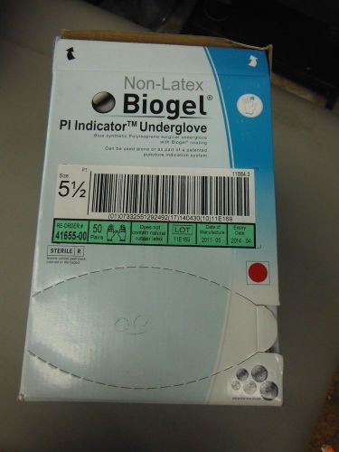 BIOGEL PL INDICATOR UNDERGLOVE LOT OF 50 SIZE 5.5 REF-11884