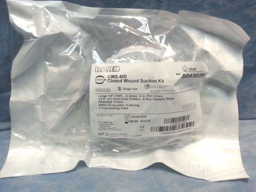 Bard CWS 400 Closed Wound Suction Kit In Date Lot of 14 REF 0043620