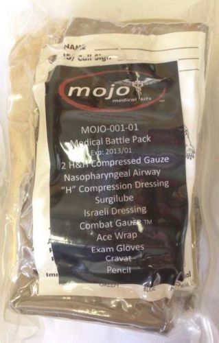 MOJO MEDICAL BATTLE PACK -BLOW OUT KIT- EXP 01/13- MOJO-001-01 6510-01-562-3325