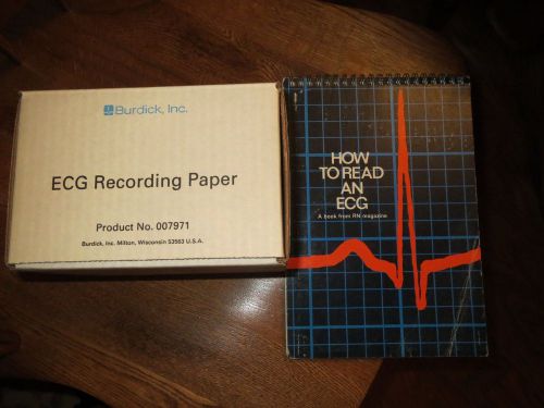 ECG recording paper; book:  How To Read An ECG