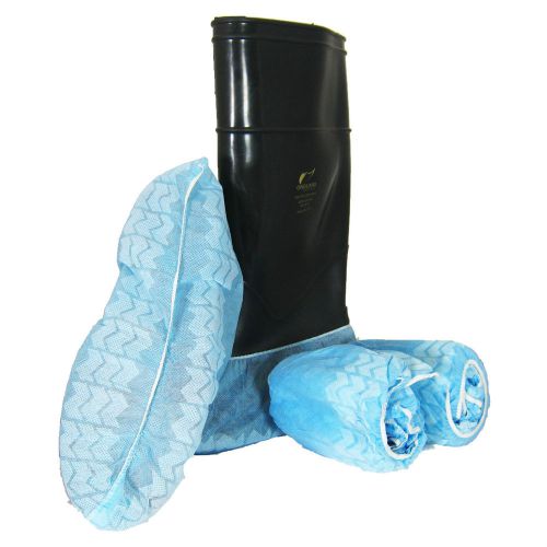Shoe covers blue disposable boot waterproof anti-skid 50 pair latex free for sale