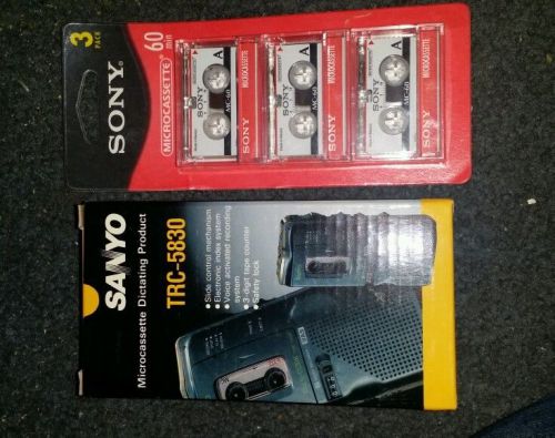 Sanyo trc-5830 with 3 sony mc-60 tapes NEW